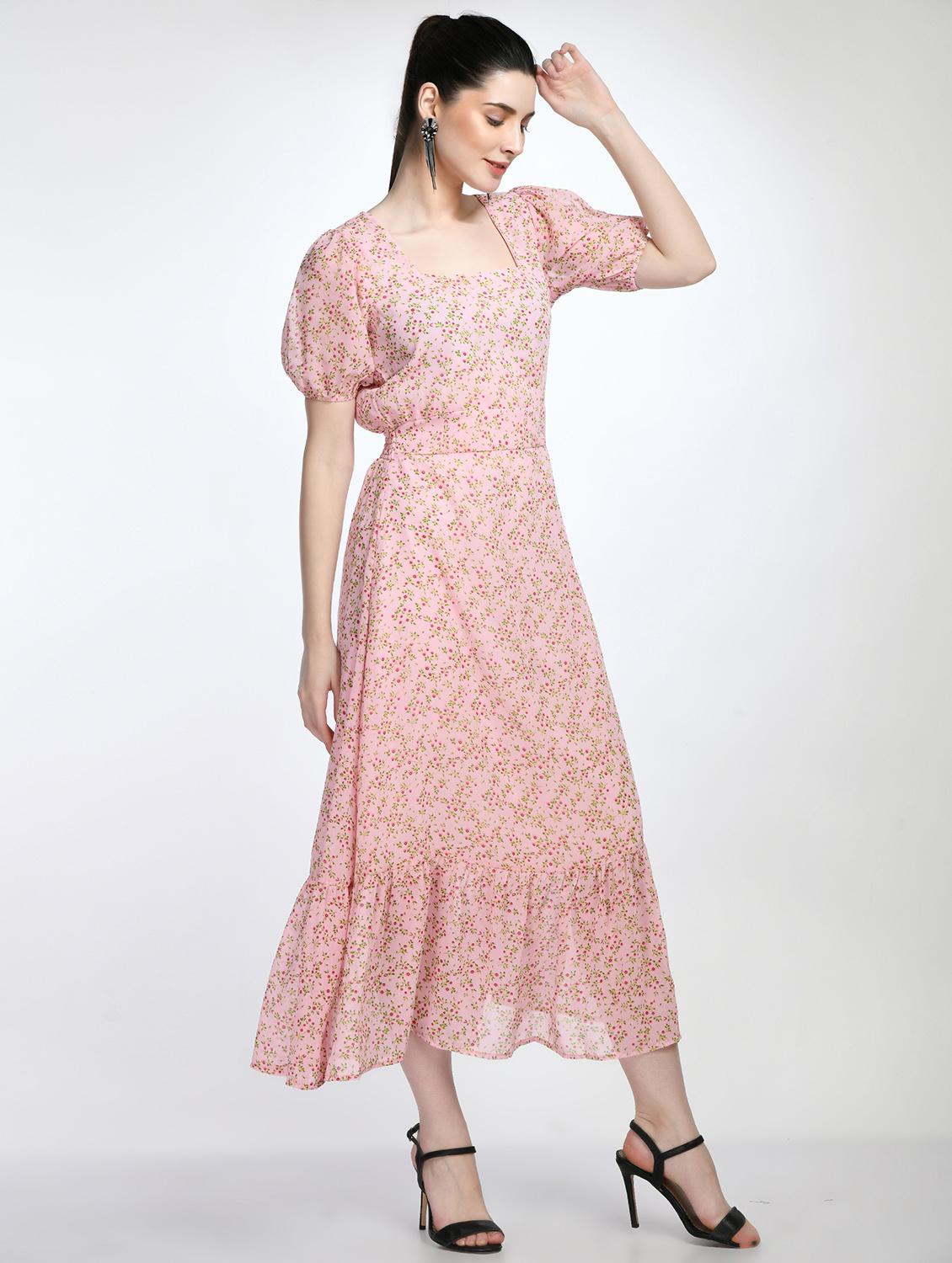 floral printed tiered dress - 19921707 - Standard Image - 1