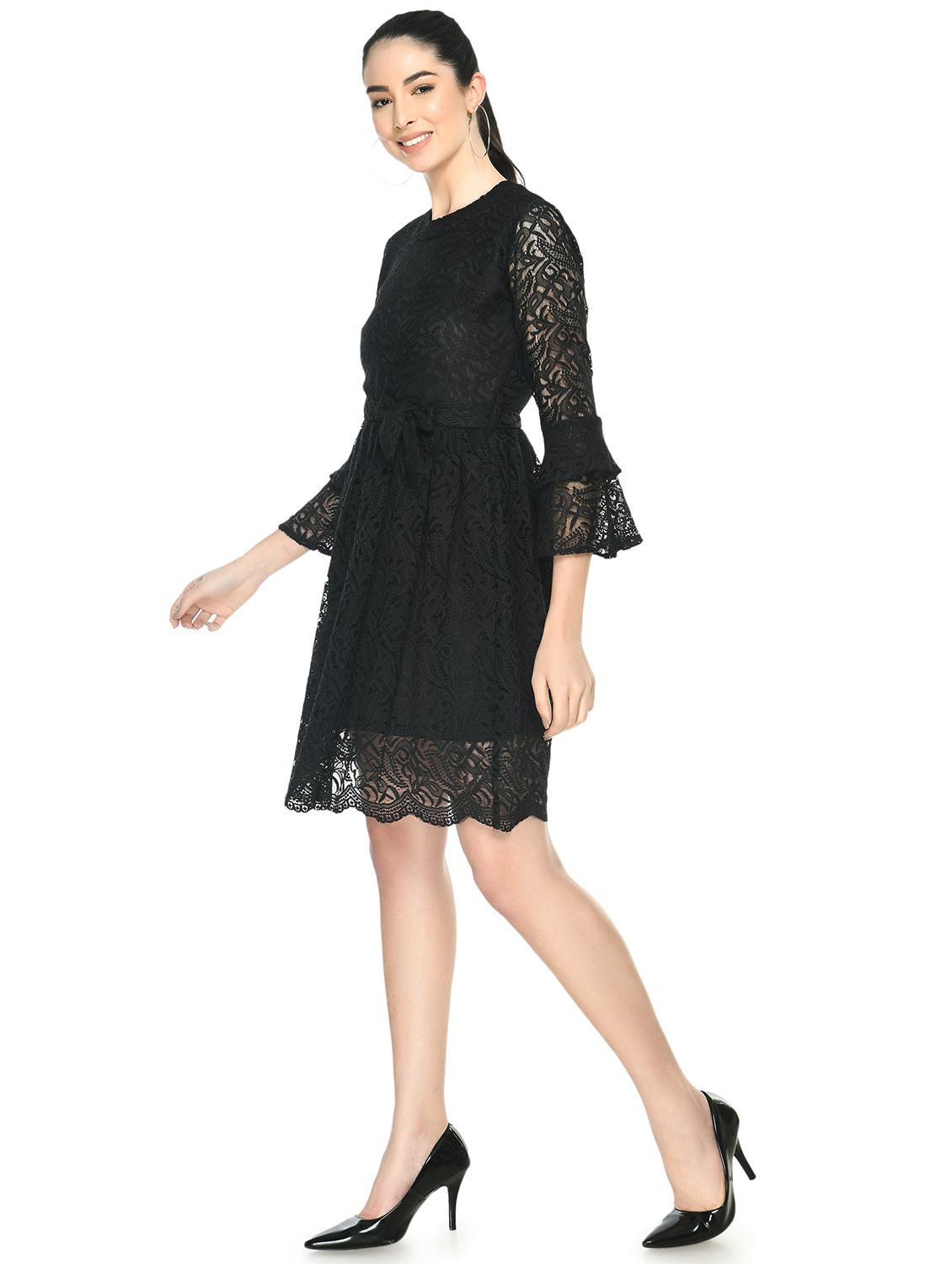 self design fit & flared dress - 19921718 -  Standard Image - 1
