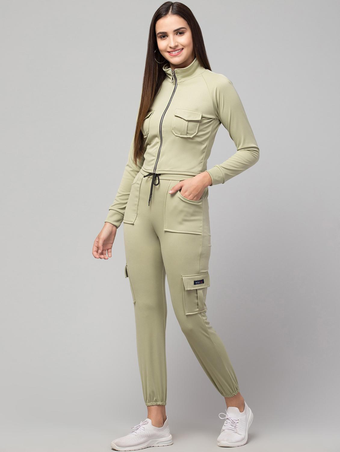 solid full length track suit - 19921780 - Standard Image - 1