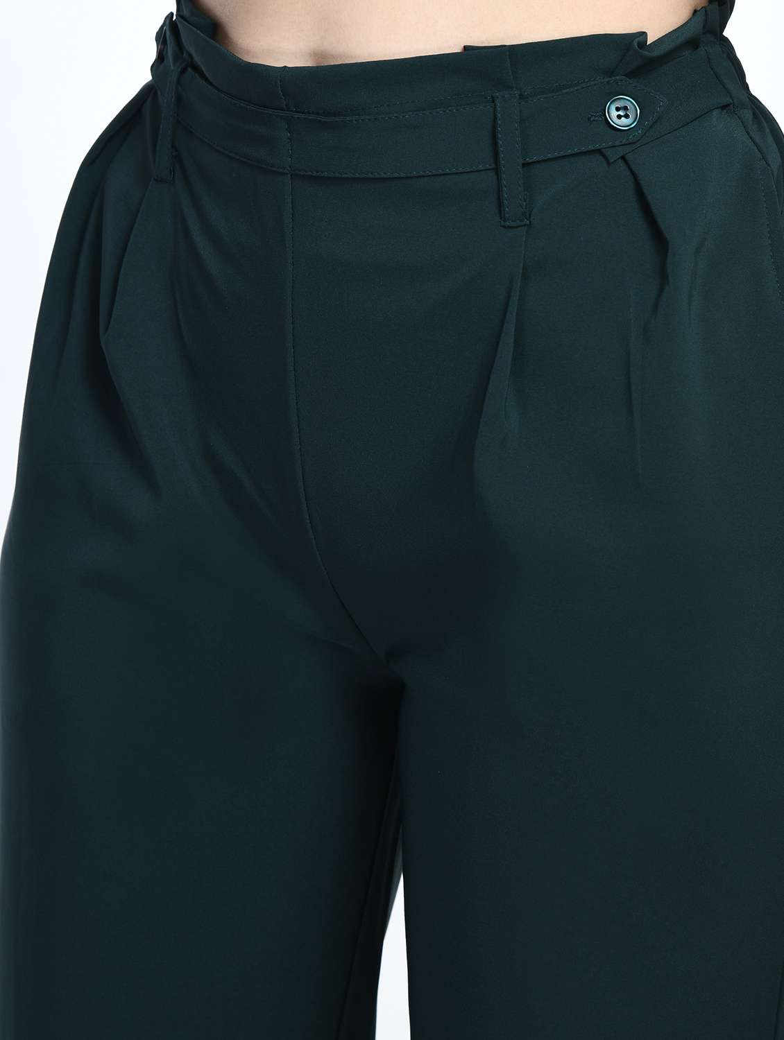 high rise solid flat front trousers trouser - 19921783 -  Standard Image - 4