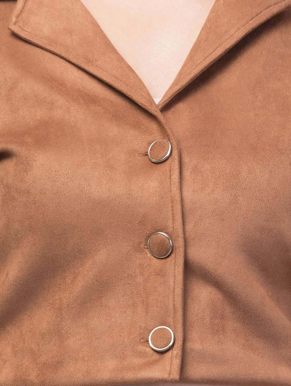 lapel collar solid crop blazer - 19921787 -  Standard Image - 4