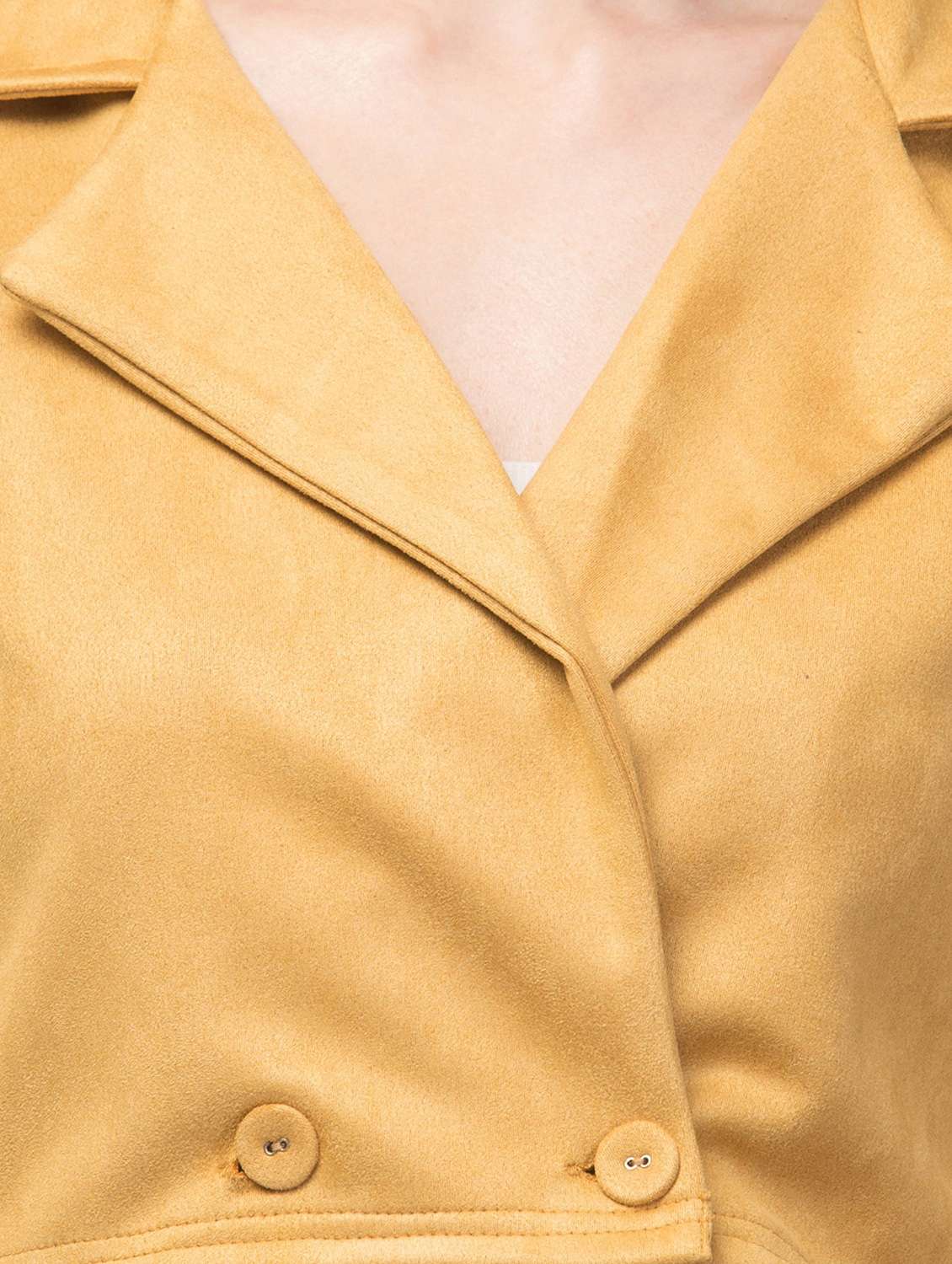 lapel collar solid crop blazer - 19921790 -  Standard Image - 4