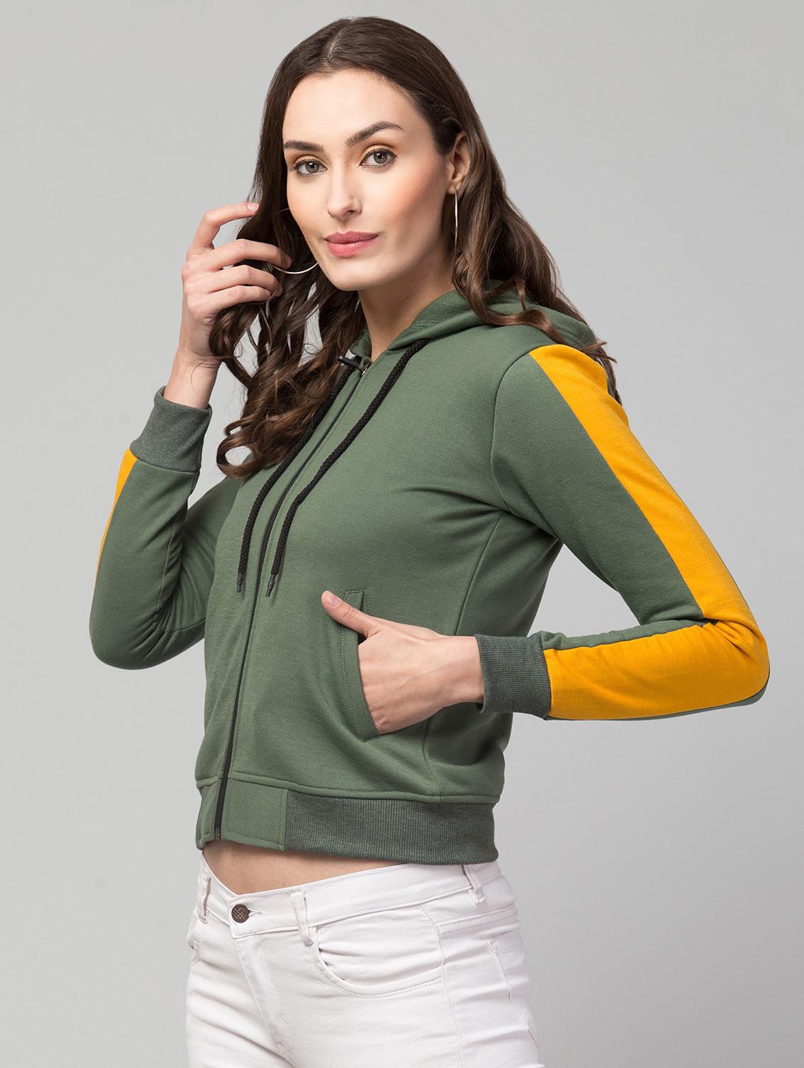 hooded neck solid sweatshirt - 19921859 - Standard Image - 1