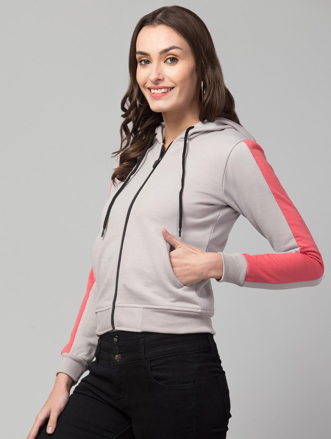 hooded neck solid sweatshirt - 19921861 -  Standard Image - 1