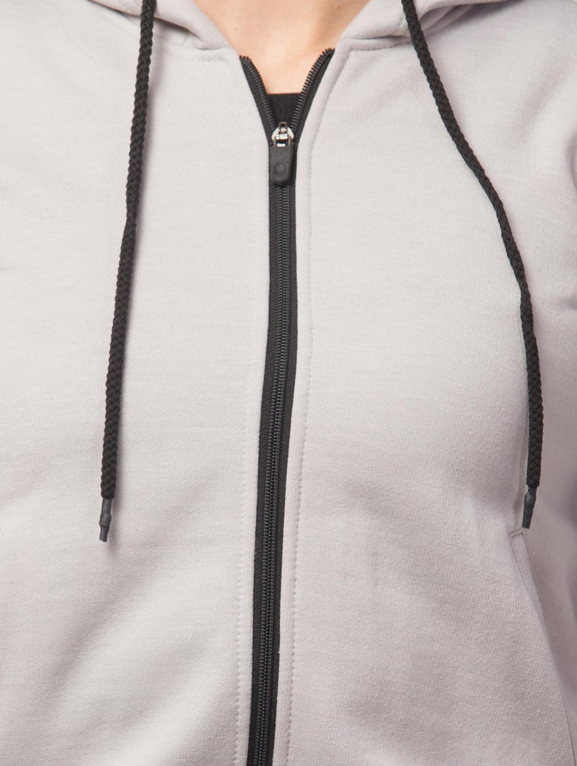 hooded neck solid sweatshirt - 19921861 - Standard Image - 4