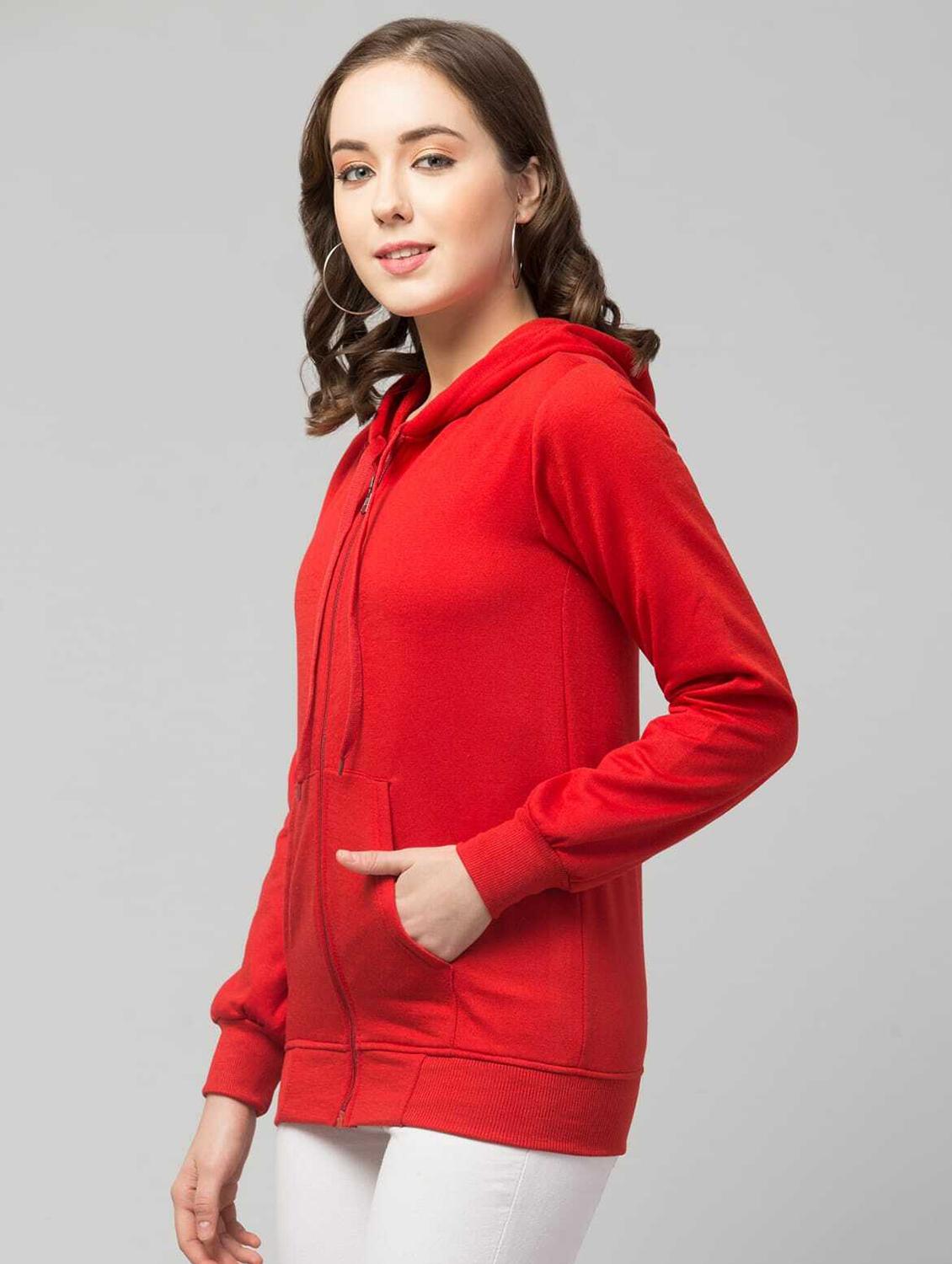 hooded neck solid sweatshirt - 19921864 - Standard Image - 1