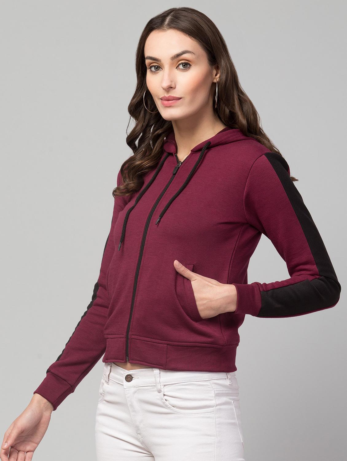 hooded neck solid sweatshirt - 19921873 - Standard Image - 1