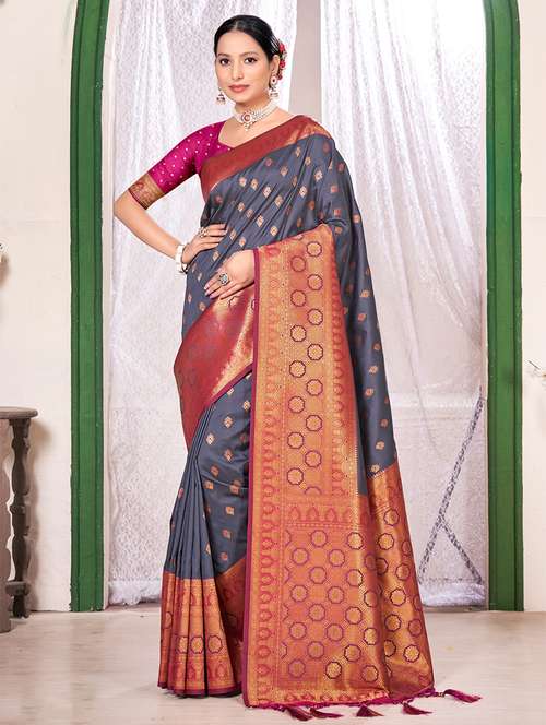 women's banarasi saree with blouse - 19925349 -  Standard Image - 0