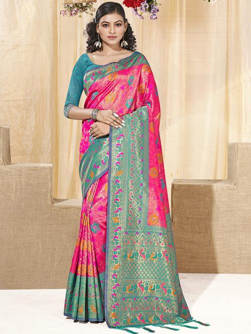 women's banarasi saree with blouse - 19925413 -  Standard Image - 0