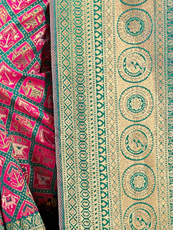 women's self design turquoise colored saree with blouse - 19925469 - Standard Image - 1
