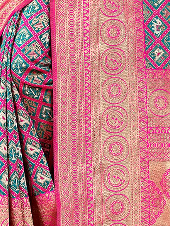 women's self design pink colored saree with blouse - 19925472 - Standard Image - 1