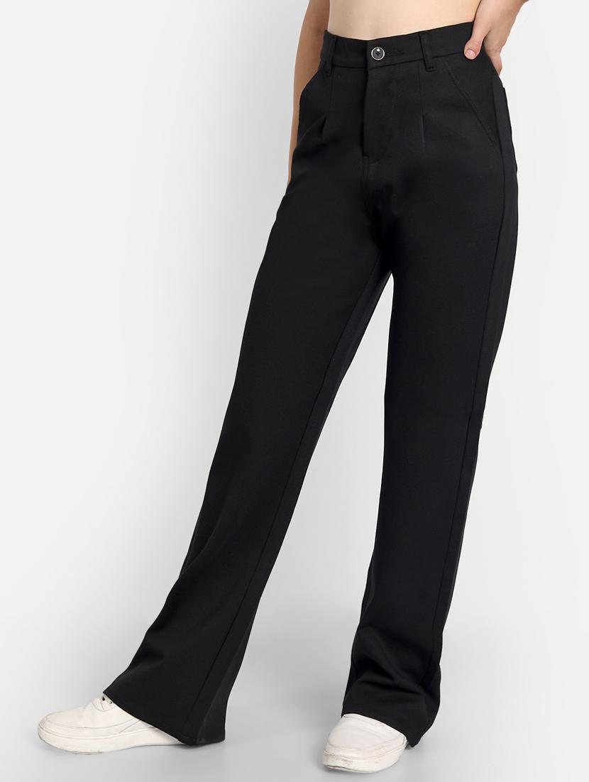 black flat front full length trouser - 19925548 -  Standard Image - 1