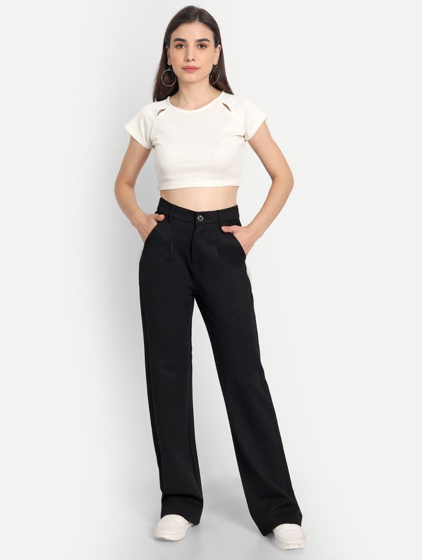 black flat front full length trouser - 19925548 - Standard Image - 4
