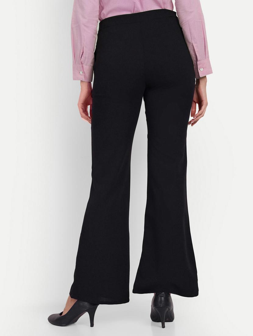 black flat front full length trouser - 19925576 - Standard Image - 1