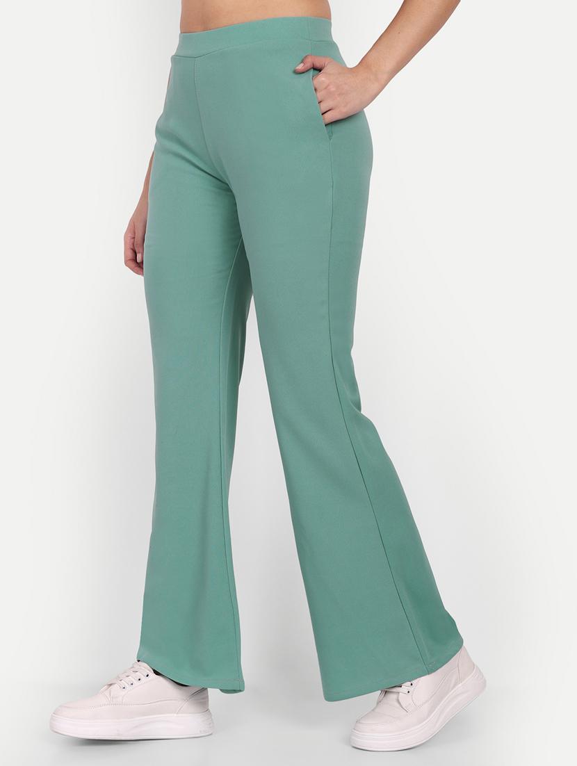 green flat front full length trouser - 19925577 -  Standard Image - 1