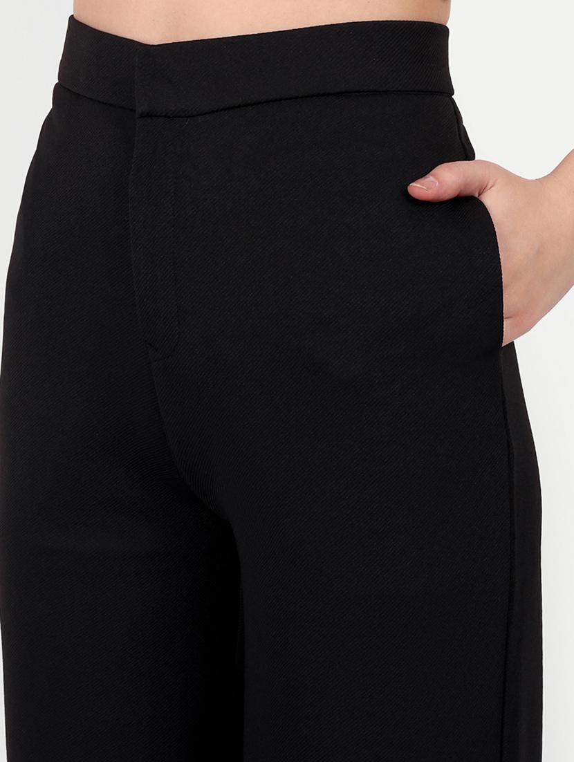 black flat front full length trouser - 19925582 - Standard Image - 4