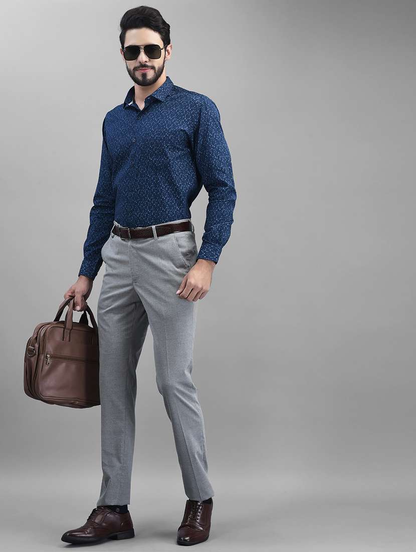 mens micro print formal shirt - 19925658 - Standard Image - 4