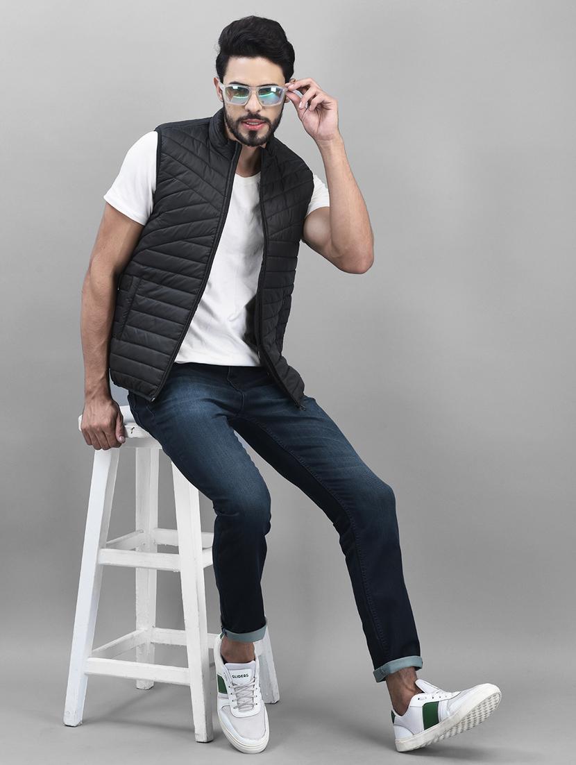 men solid sleeveless quilted jacket - 19925677 - Standard Image - 4