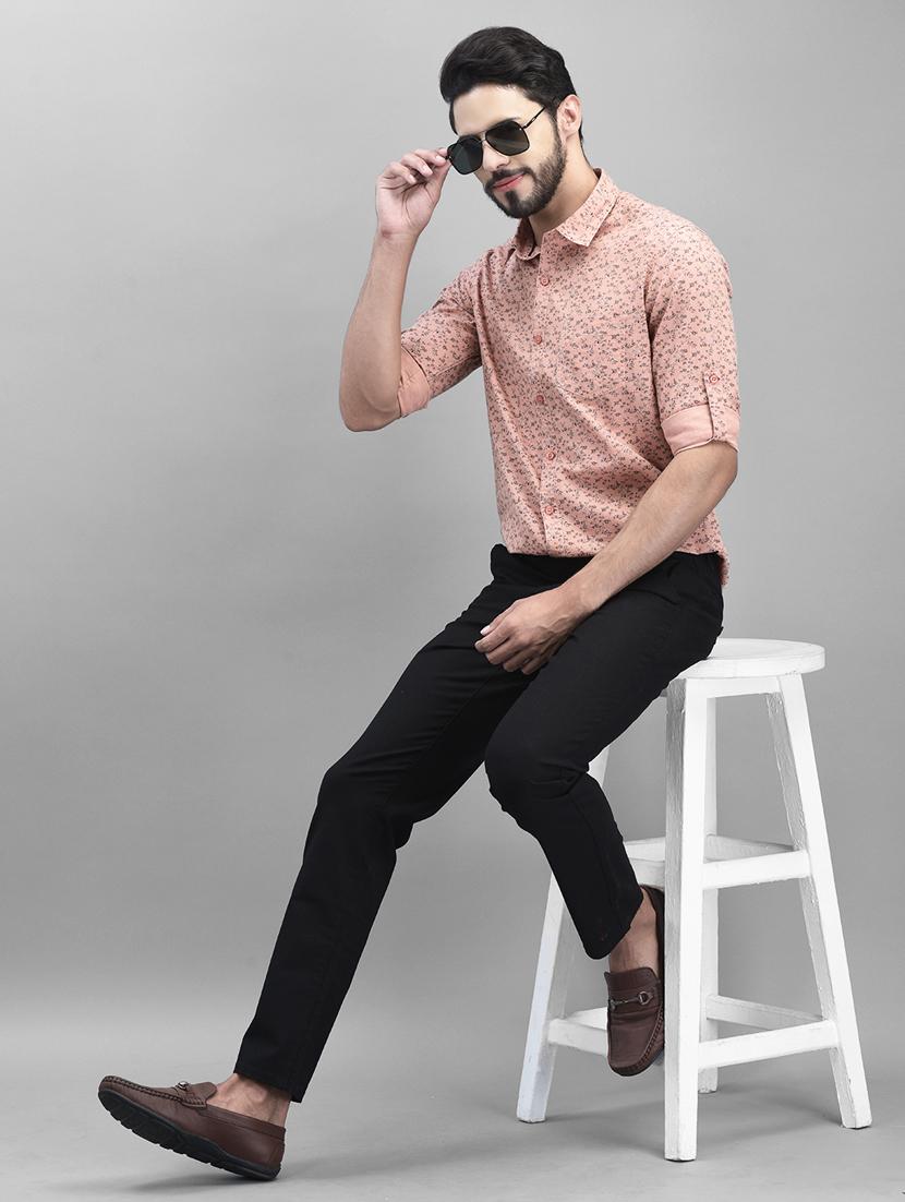 black solid chinos casual trouser - 19925693 - Standard Image - 4