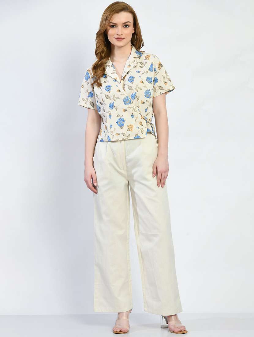 floral top and trouser set 