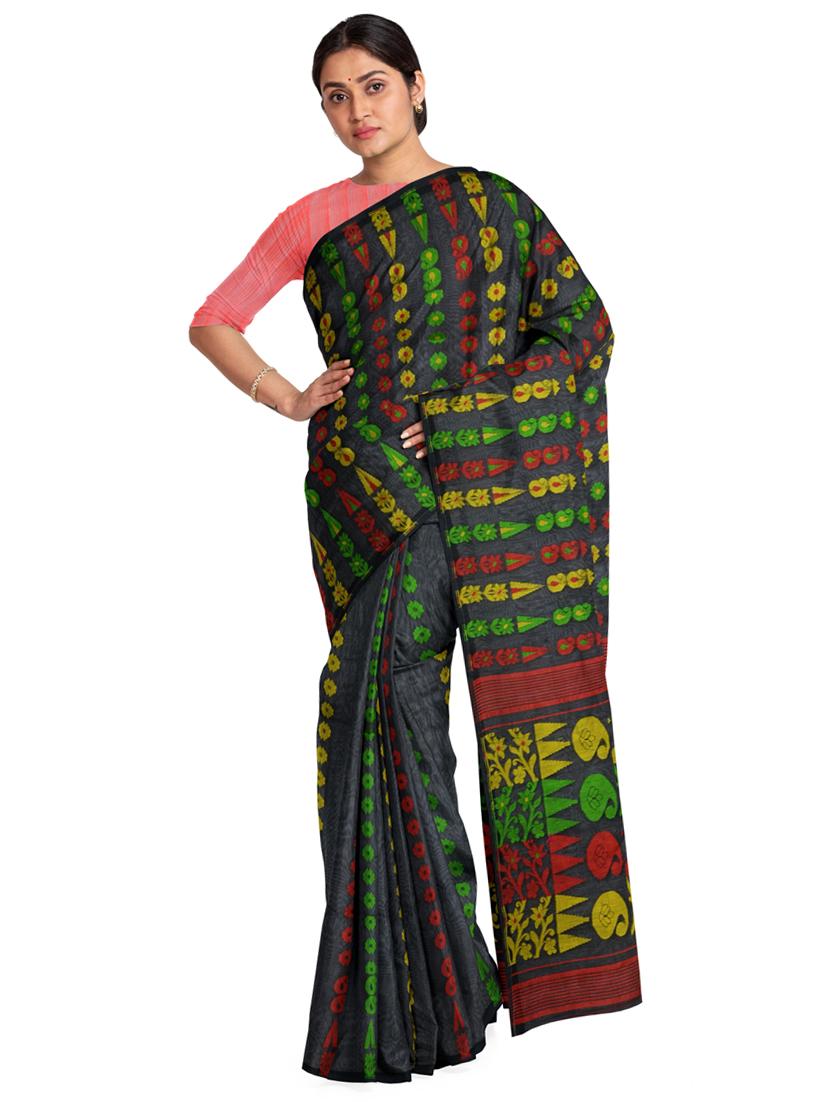 yellow cotton saree with blouse - 19925799 -  Zoom Image - 0