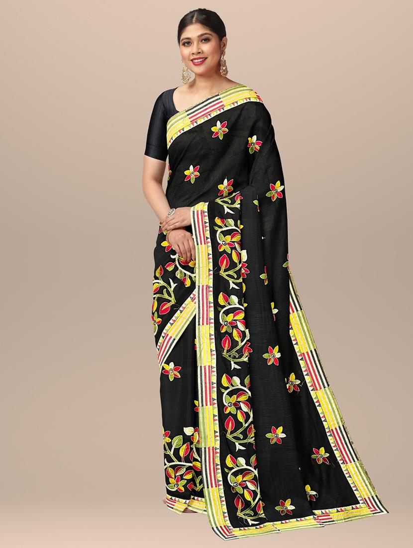 women's embroidered saree with blouse - 19925964 -  Zoom Image - 0