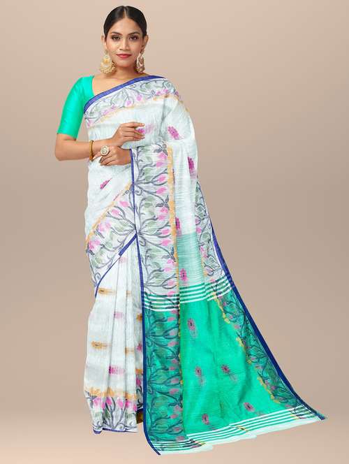 women self design handloom saree with blouse - 19925974 - Standard Image - 0