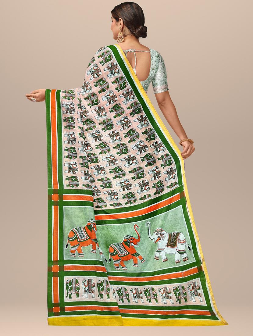 women printed saree with blouse - 19926001 - Standard Image - 1