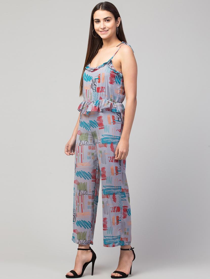 printed full length jumpsuit - 19926677 - Standard Image - 1