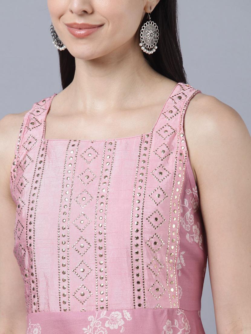square embellished neck printed kurta sharara set - 19927635 - Standard Image - 4