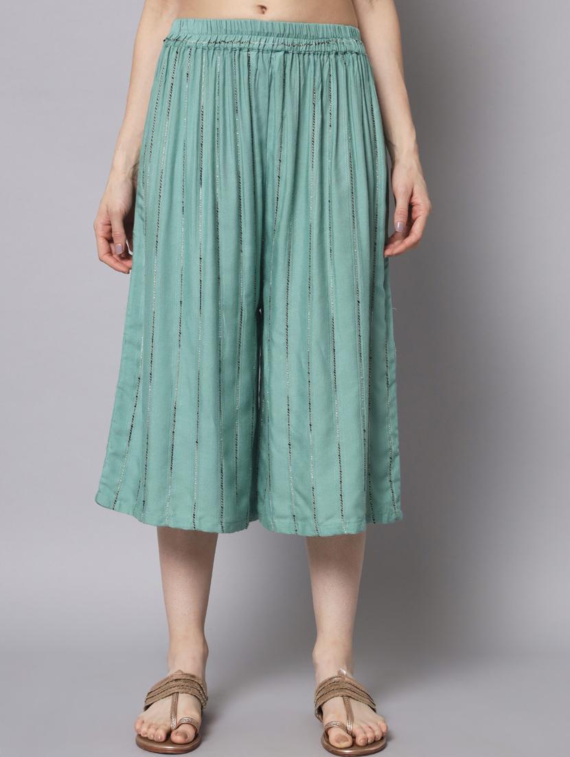 v neck striped kurta palazzo set - 19927647 - Standard Image - 4
