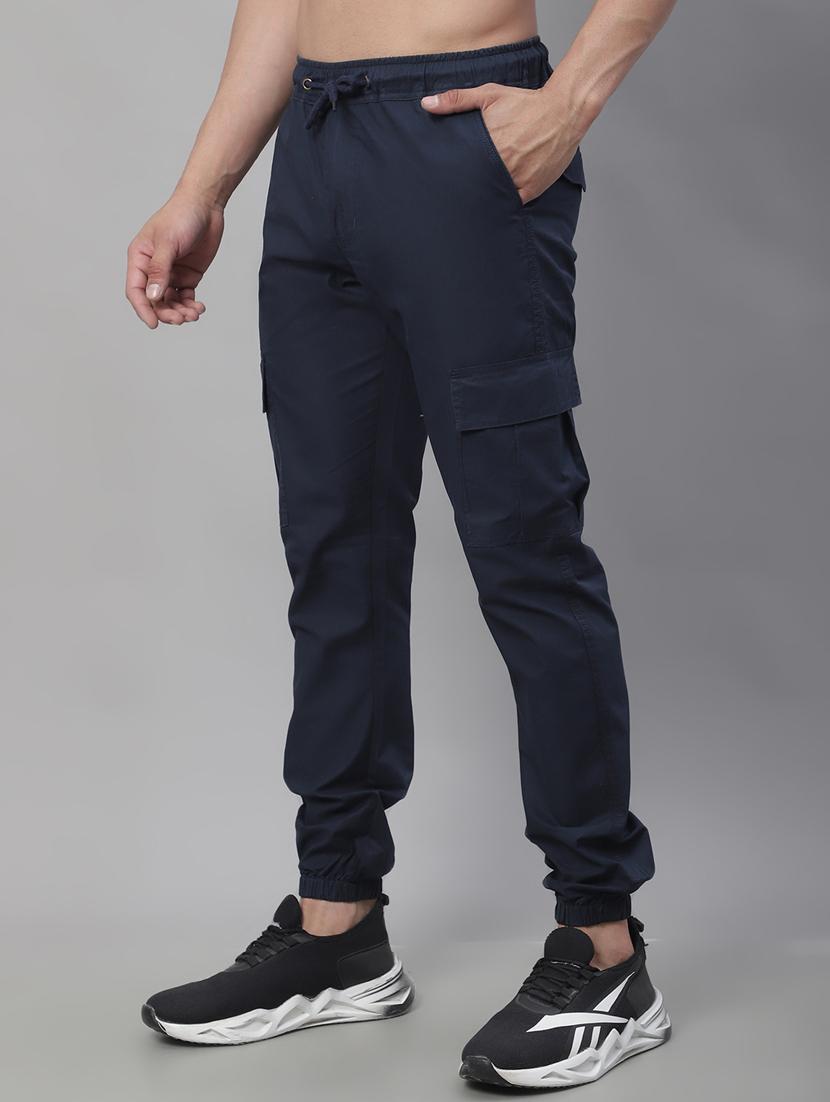 men mid rise solid cargos - 19927915 - Standard Image - 1