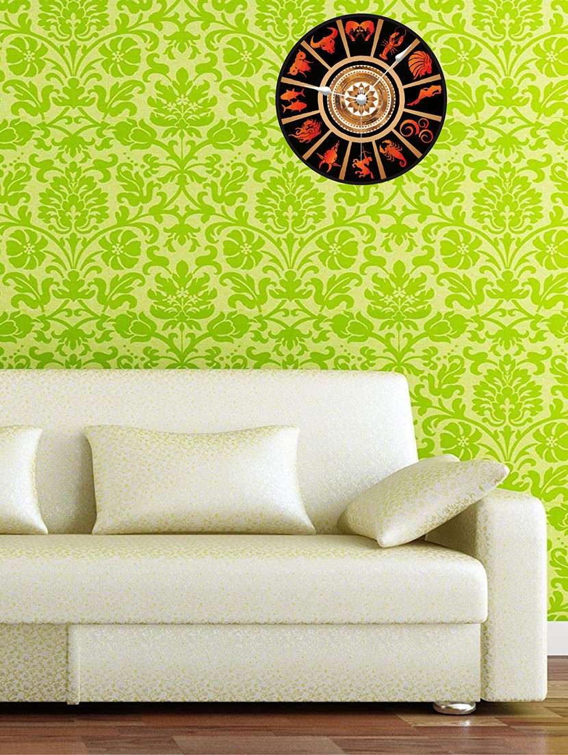 kartik round shape analog wall clock