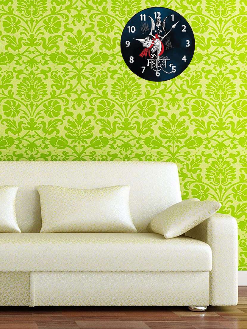 kartik round shape analog wall clock