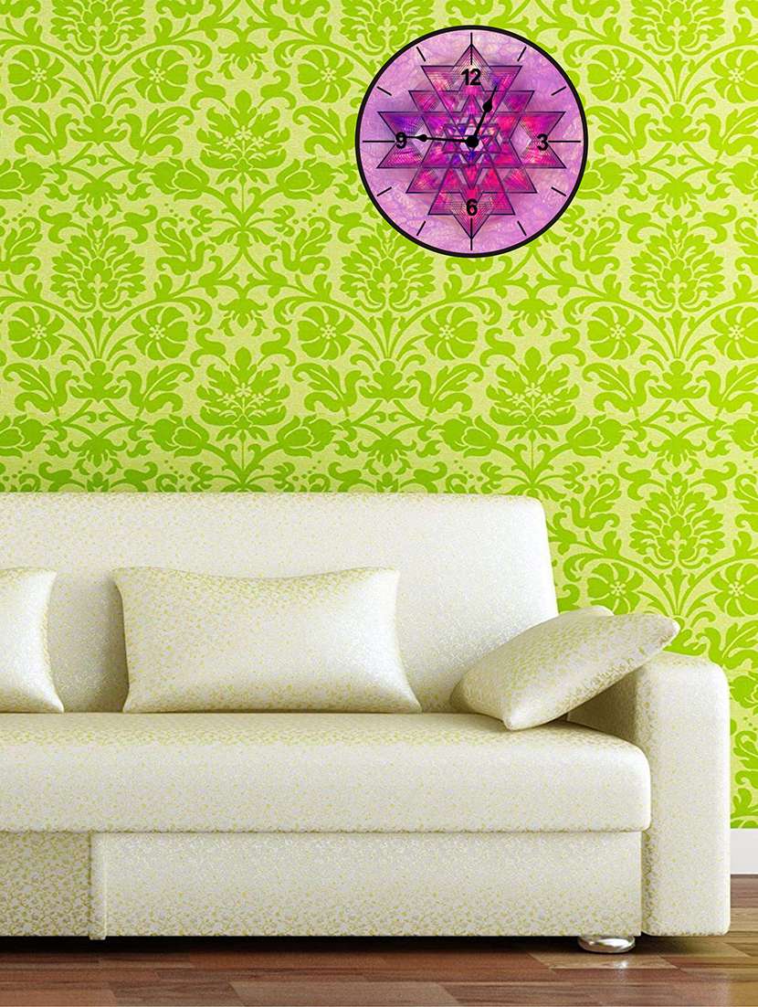 kartik round shape analog wall clock