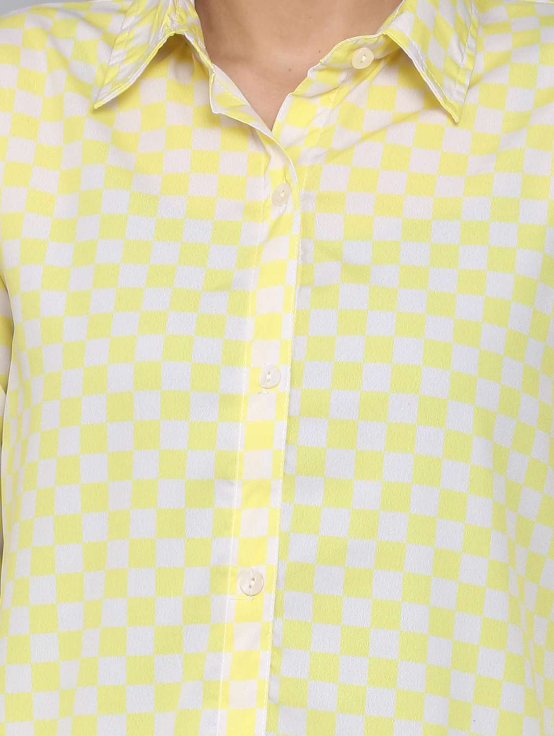 yellow cotton blend regular shirt - 19938155 -  Standard Image - 4