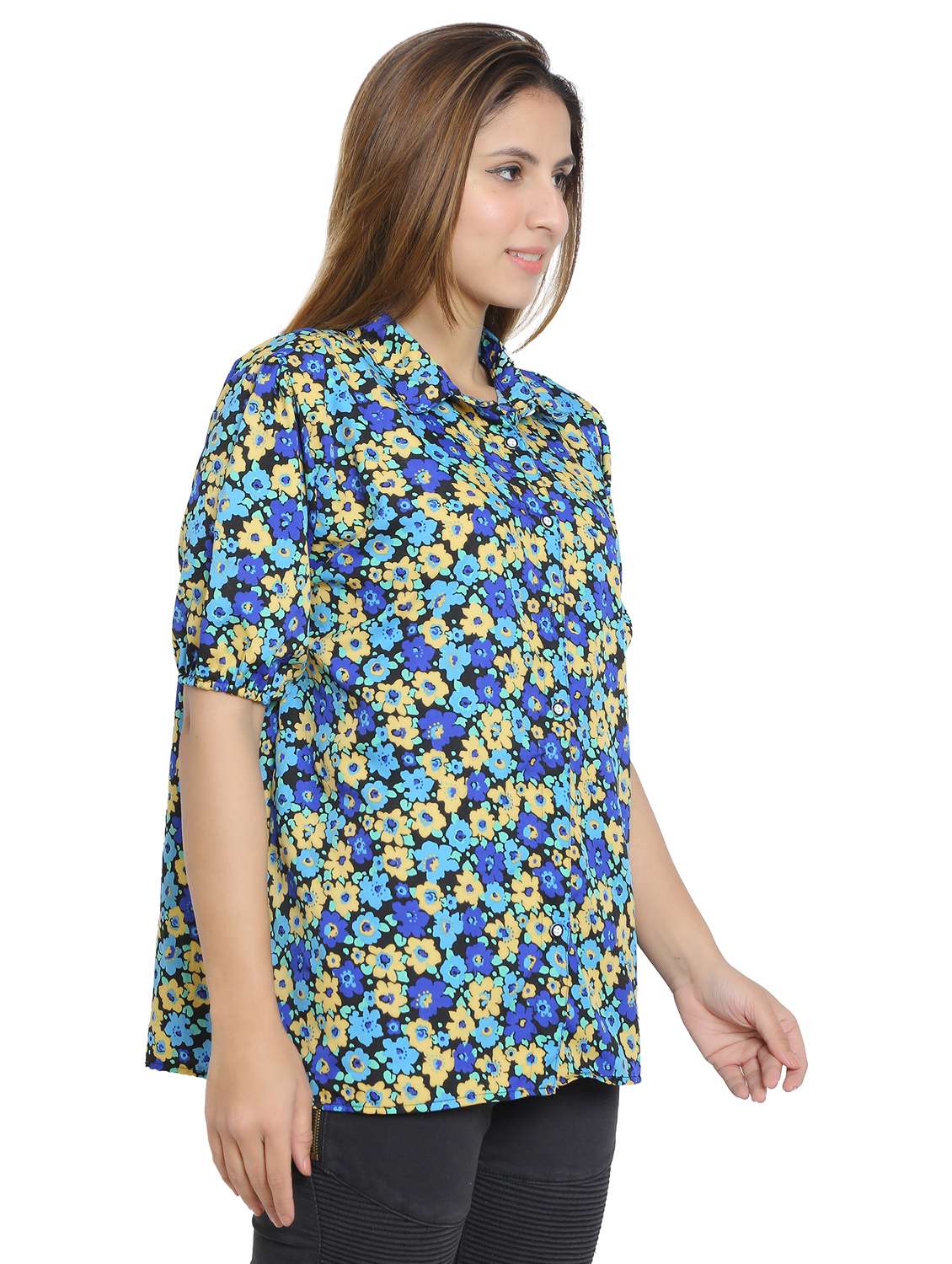 multi colored cotton blend regular shirt - 19938161 - Standard Image - 1