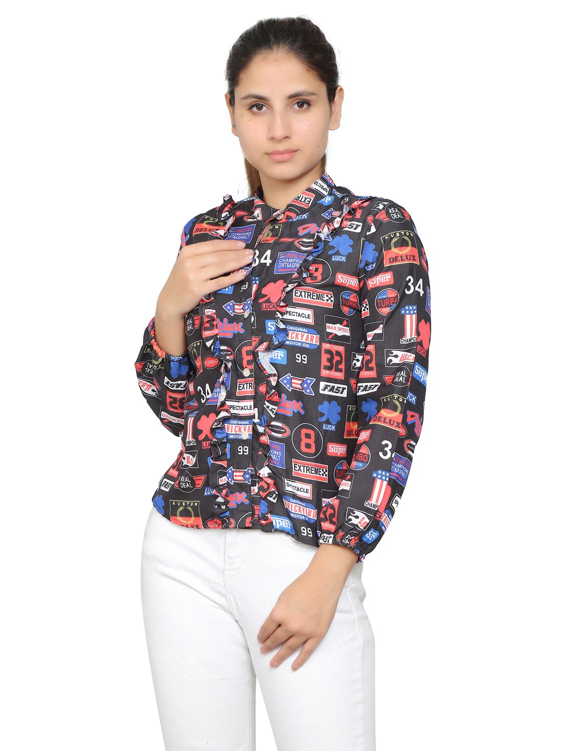 multi colored viscose regular shirt - 19938176 - Standard Image - 1