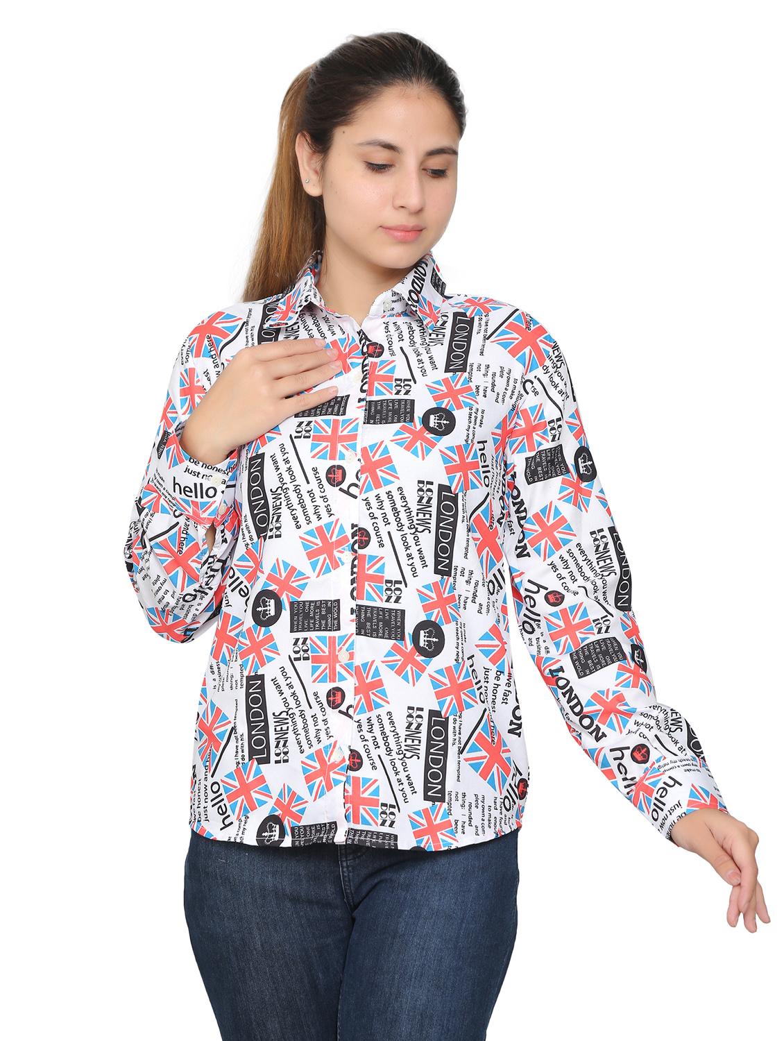 multi colored viscose regular shirt - 19938177 - Zoom Image - 0