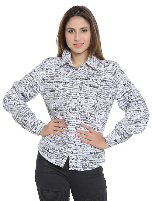 white viscose regular shirt - 19938179 - Standard Image - 0
