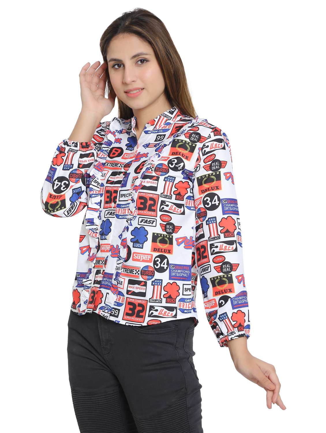 multi colored viscose regular shirt - 19938181 - Standard Image - 1