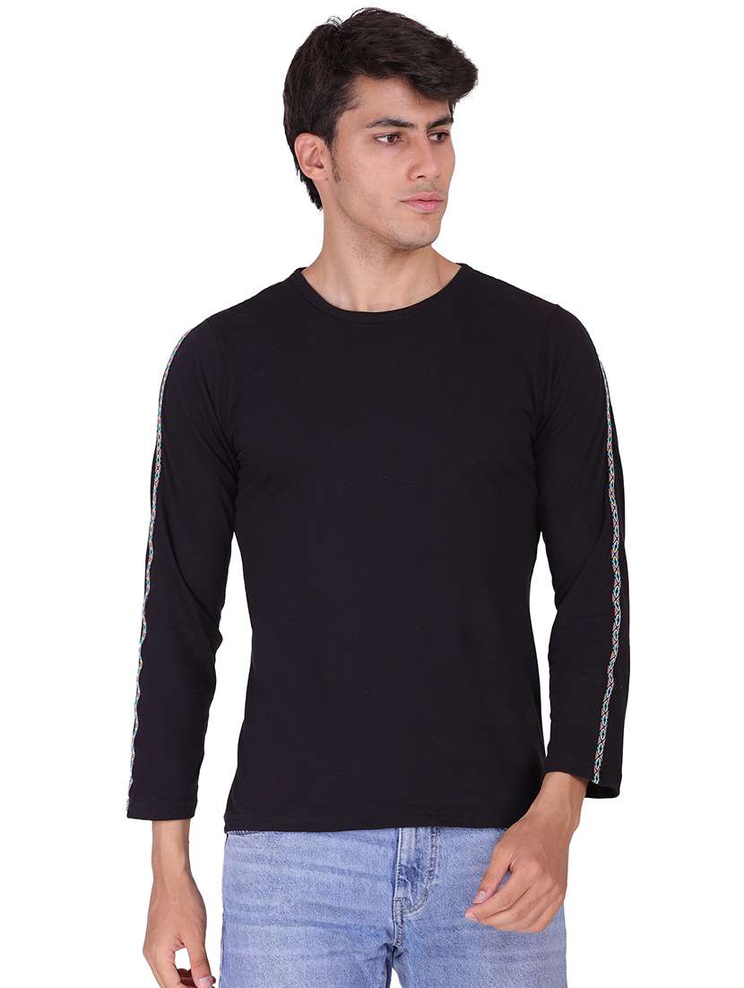 round neck solid regular t-shirt