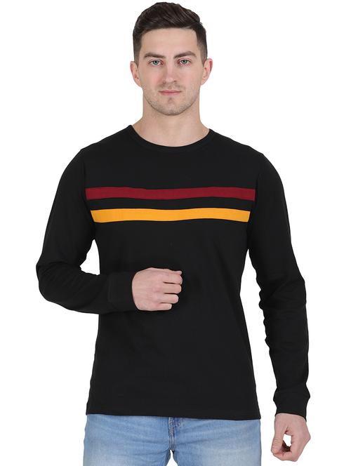 round neck striped regular t-shirt - 19938398 - Standard Image - 0