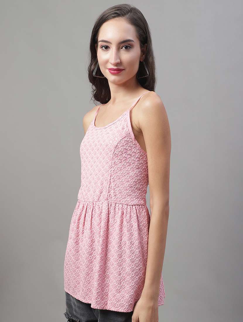 self designed sequin work shoulder strap peplum top - 19938709 -  Standard Image - 1