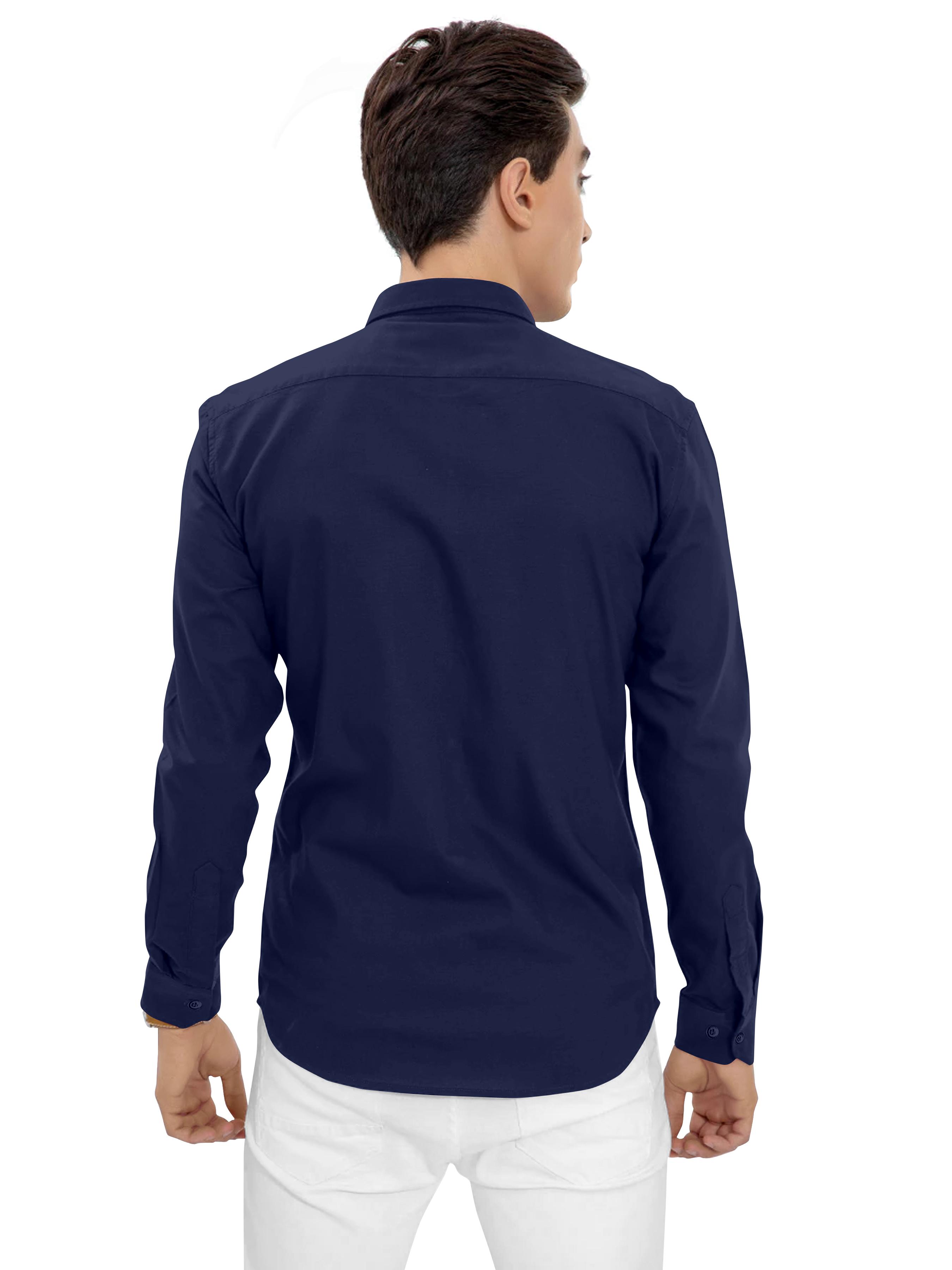 mens solid casual shirt - 19938751 - Standard Image - 4