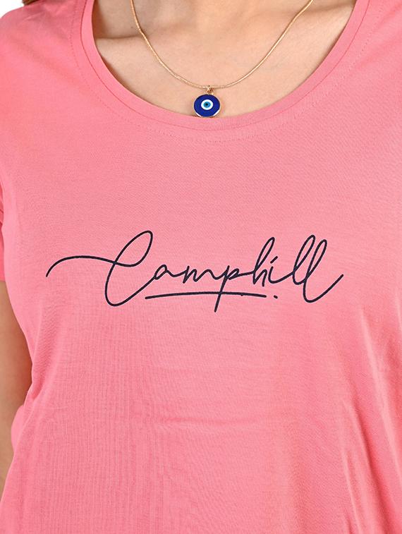pink printed nightwear capri set - 19940507 - Standard Image - 4