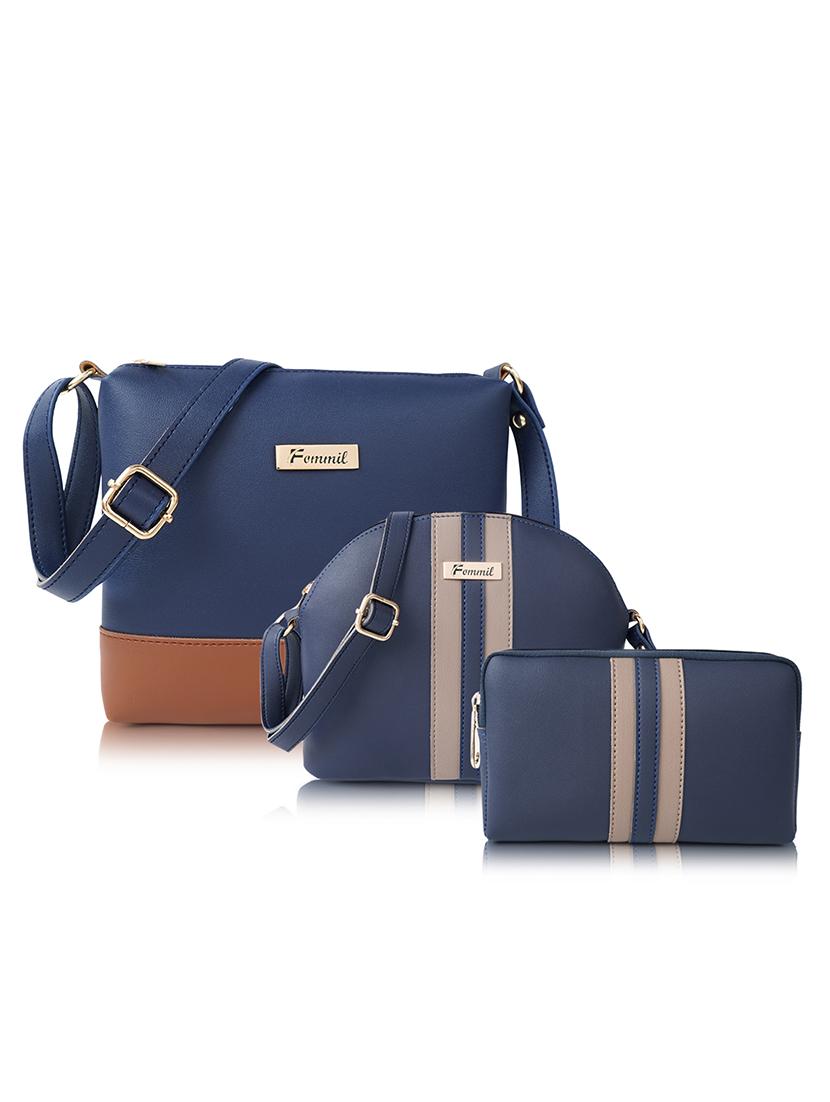 blue leatherette (pu) sling bags combo - 19940674 - Zoom Image - 0