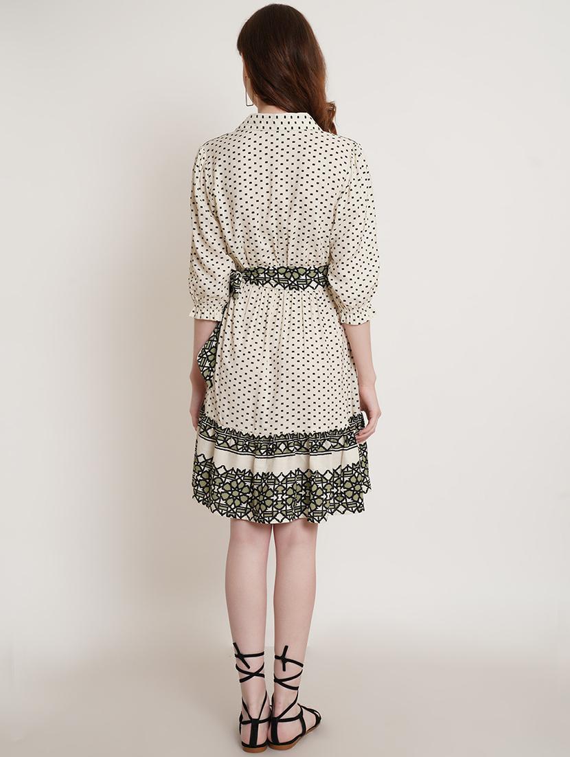 women's fit & flare typography dress - 19941654 - Standard Image - 1