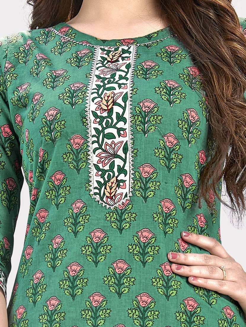 printed kurta dupatta set - 19942663 -  Standard Image - 4