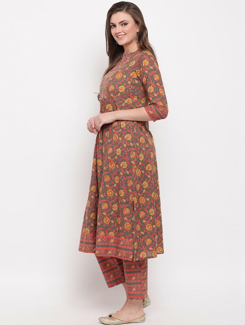 printed kurta pant set - 19942683 -  Standard Image - 1